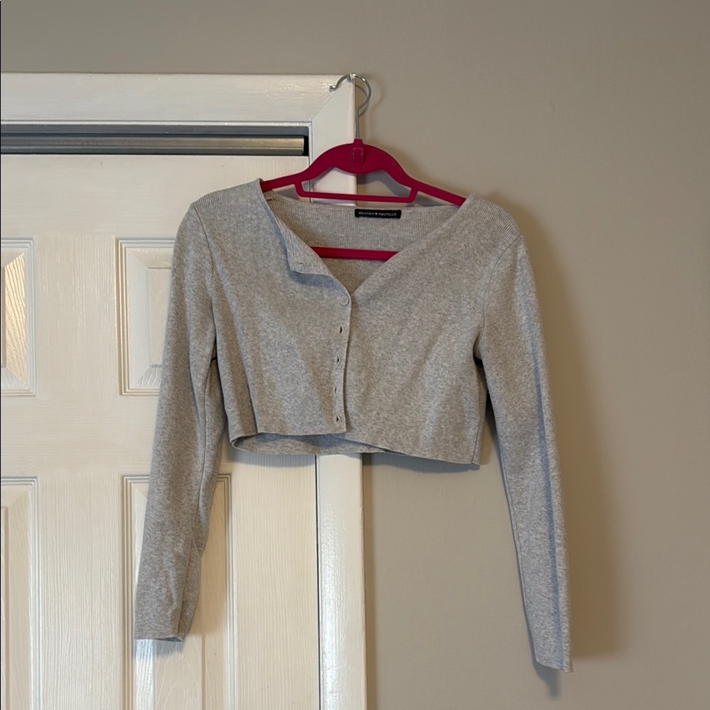 Brand Melville Gray Cropped Cardigan